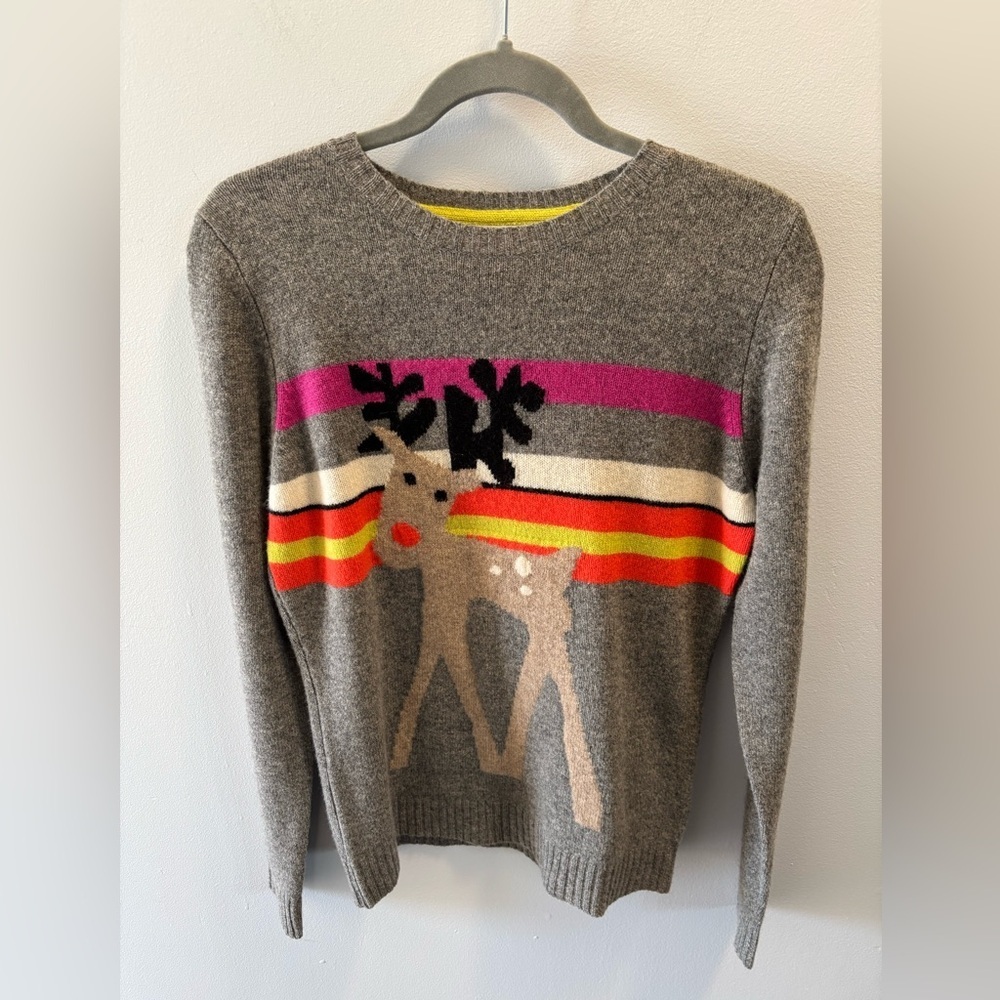 • ANTONI & ALISON 100% merino wool reindeer sweater size M